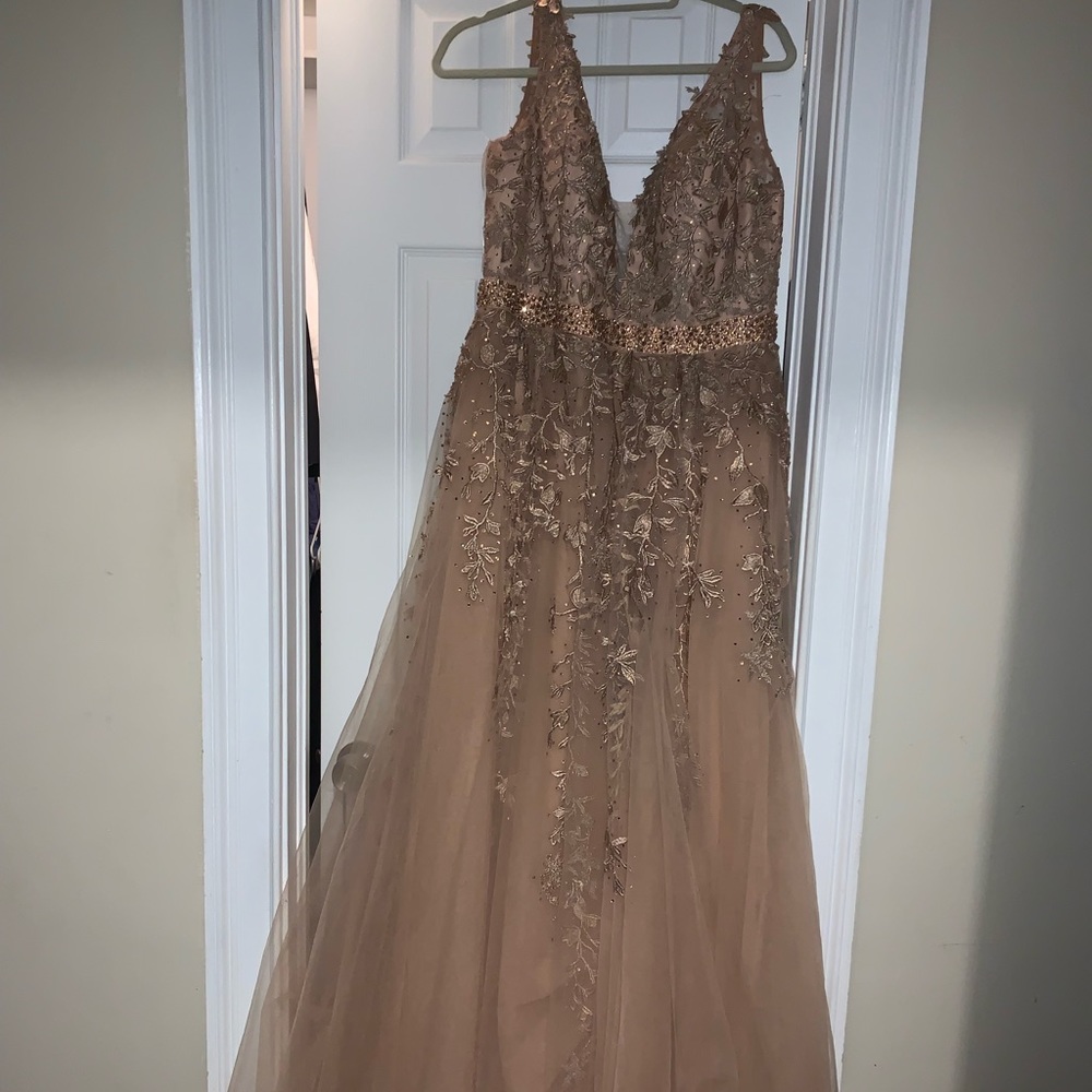 Gold Sherri Hill Dress style 11335